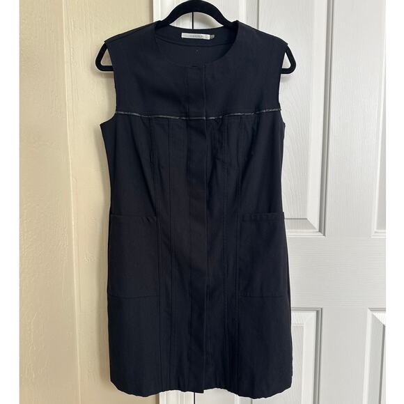 Elaine Kim Tech Stretch Long Vest Dress Black‎ Small - Picture 2 of 9